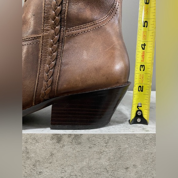 Matisse Brown Leather Floral Cut Out Embroidered Western Cowboy Boots Size 10 - Picture 11 of 15